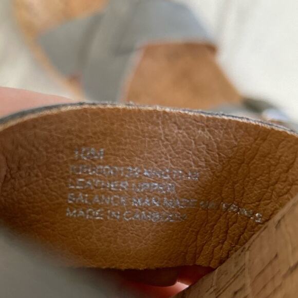 Korks Kalie Light Blue Leather Strappy Cork Platform Sandal - Picture 10 of 11